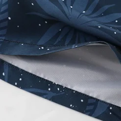 Men's Shorts Beach Shorts Drawstring Graphic Leaf Tree Breathable Quick Dry Knee Length Outdoor Vacation Home Vacation Ethnic Style Navy Blue Stretchy