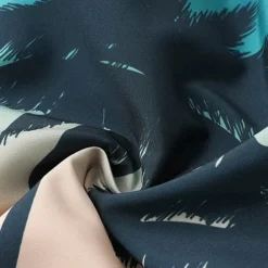 Men's Shorts Beach Shorts Pocket Drawstring Print Graphic Leaf Tree Breathable Quick Dry Knee Length Outdoor Vacation Home Vacation Ethnic Style Lake blue Dark Blue / Red Micro-elastic