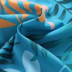 Men's Shorts Beach Shorts Drawstring Graphic Leaf Animal Breathable Quick Dry Knee Length Outdoor Vacation Home Vacation Ethnic Style Lake blue ArmyGreen Stretchy