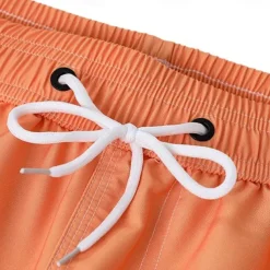 Men's Shorts Beach Shorts Pocket Drawstring Elastic Waist Graphic Leaf Tree Breathable Quick Dry Knee Length Outdoor Vacation Home Vacation Ethnic Style Lake blue Dark Blue / Red Micro-elastic