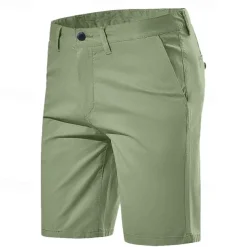 Men's Shorts Chino Shorts Bermuda shorts Pocket Plain Comfort Breathable Outdoor Daily Going out Fashion Casual Yellow Red