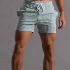 Men's Shorts Chino Shorts Bermuda shorts Work Shorts Workout Shorts Pocket Drawstring Elastic Waist Plain Comfort Breathable Short Sports Outdoor Daily Stylish Casual / Sporty ArmyGreen Black
