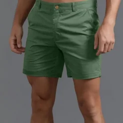 Men's Shorts Chino Shorts Bermuda shorts Work Shorts Pocket Plain Comfort Breathable Short Sports Outdoor Daily Stylish Casual / Sporty Black White Micro-elastic