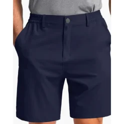 Men's Shorts Dress Shorts Bermuda shorts Pocket Elastic Waist Plain Comfort Breathable Outdoor Daily Going out Fashion Casual Black Khaki