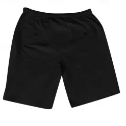 Men's Shorts Linen Shorts Summer Shorts Pocket Elastic Waist Drawstring Plain Outdoor Daily Going out Holiday Casual Black White