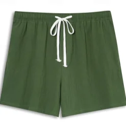 Men's Shorts Linen Shorts Summer Shorts Pocket Drawstring Elastic Waist Plain Comfort Breathable Short Casual Daily Holiday Fashion Classic Style Black White