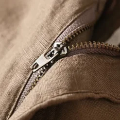 Men's Shorts Linen Shorts Summer Shorts Beach Shorts Buttons Pocket Plain Comfort Breathable Short Vacation Holiday Beach Hawaiian Boho White Khaki