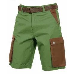 Men's Shorts Linen Shorts Summer Shorts Patchwork Pocket Color Block Comfort Breathable Short Casual Daily Holiday Fashion Designer Green Khaki