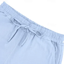 Men's Shorts Linen Shorts Summer Shorts Beach Shorts Pocket Drawstring Elastic Waist Plain Comfort Breathable Knee Length Vacation Holiday Beach Hawaiian Boho Black White