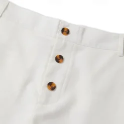 Men's Shorts Linen Shorts Summer Shorts Beach Shorts Buttons Pocket Straight Leg Plain Comfort Breathable Short Casual Daily Holiday Fashion Designer Black White