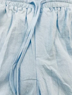 Men's Shorts Linen Shorts Drawstring Plain Daily Streetwear Basic Light Khaki. Black