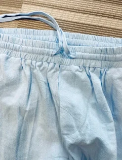 Men's Shorts Linen Shorts Drawstring Plain Daily Streetwear Basic Light Khaki. Black