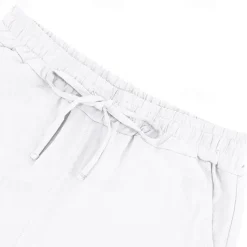 Men's Shorts Linen Shorts Summer Shorts Beach Shorts Pocket Drawstring Elastic Waist Plain Comfort Breathable Short Vacation Holiday Beach Hawaiian Boho Black White