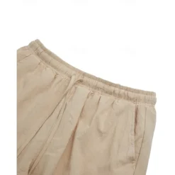 Men's Shorts Linen Shorts Summer Shorts Beach Shorts Drawstring Elastic Waist Multi Pocket Plain Knee Length Outdoor Beach Hawaiian Casual ArmyGreen Black Inelastic