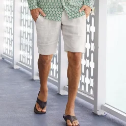 Men's Shorts Linen Shorts Dress Shorts Summer Shorts Pocket Plain Comfort Breathable Outdoor Daily Going out Fashion Casual Black Blue