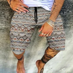 Men's Shorts Summer Shorts Beach Shorts Elastic Waist Print Graphic Prints Outdoor Knee Length Daily Beach Hawaiian Designer 1 2 Micro-elastic