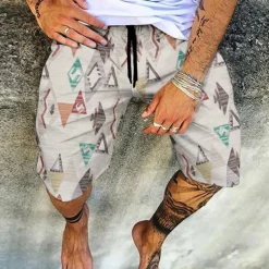Men's Shorts Summer Shorts Beach Shorts Elastic Waist Print Graphic Prints Outdoor Knee Length Daily Beach Hawaiian Designer 1 2 Micro-elastic