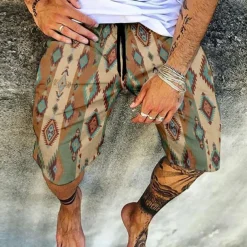 Men's Shorts Summer Shorts Beach Shorts Elastic Waist Print Graphic Prints Outdoor Knee Length Daily Beach Hawaiian Designer 1 2 Micro-elastic