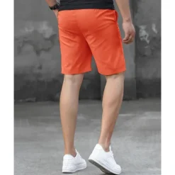 Men's Shorts Summer Shorts Work Shorts Casual Shorts Pocket Drawstring Elastic Waist Plain Comfort Breathable Short Outdoor Vacation Sport Casual Black Pink
