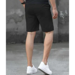 Men's Shorts Summer Shorts Work Shorts Casual Shorts Pocket Drawstring Elastic Waist Plain Comfort Breathable Short Outdoor Vacation Sport Casual Black Pink