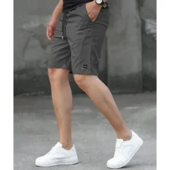 Men's Shorts Summer Shorts Work Shorts Casual Shorts Pocket Drawstring Elastic Waist Plain Comfort Breathable Short Outdoor Vacation Sport Casual Black Pink