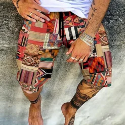 Men's Shorts Summer Shorts Beach Shorts Elastic Waist Print Graphic Prints Outdoor Knee Length Daily Beach Hawaiian Designer 1 2 Micro-elastic