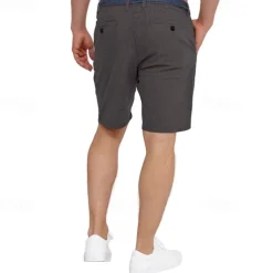 Men's Shorts Work Shorts Casual Shorts Golf Shorts Buttons Pocket Stripe Comfort Knee Length Sports Outdoor Daily Going out Fashion Casual Black White Micro-elastic