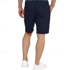 Men's Shorts Work Shorts Casual Shorts Golf Shorts Buttons Pocket Stripe Comfort Knee Length Sports Outdoor Daily Going out Fashion Casual Black White Micro-elastic