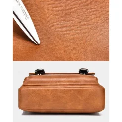 Men's Shoulder Bag Messenger Bag Crossbody Bag Shoulder Bags PU Leather Office Casual Casual Daily Zipper Multiple pockets Large Capacity Waterproof Durable Solid Color Color rubbing Black Brown