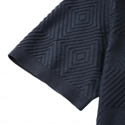 Men's Silk Linen Cotton T Shirt Checkerboard Crew Neck School Training Short Sleeve Crewneck Knitting Clothing Apparel Knitwear Vacation Vintage Neutral