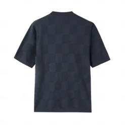 Men's Silk Linen Cotton T Shirt Checkerboard Crew Neck School Training Short Sleeve Crewneck Knitting Clothing Apparel Knitwear Vacation Vintage Neutral