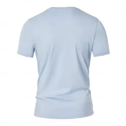 Men's Silk Cotton Blend Antibacterial UV Protection T Shirt Crew Neck School Training Short Sleeve Crewneck Clothing Apparel Knitwear Vacation Vintage Neutral