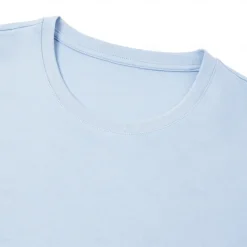 Men's Silk Cotton Blend Antibacterial UV Protection T Shirt Crew Neck School Training Short Sleeve Crewneck Clothing Apparel Knitwear Vacation Vintage Neutral