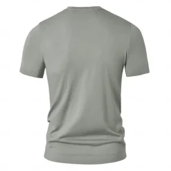 Men's Silk Linen Cotton T Shirt Line Texture Crew Neck School Short Sleeve Crewneck Clothing Apparel Knitwear Vacation Vintage Neutral