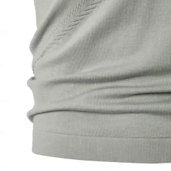 Men's Silk Linen Cotton T Shirt Line Texture Crew Neck School Short Sleeve Crewneck Clothing Apparel Knitwear Vacation Vintage Neutral