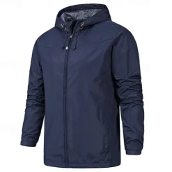 Men's Ski Jacket Outdoor Waterproof Windproof Hoodie Snow Coat Ski Coat Traveling Black Army Green Blue Dark Blue