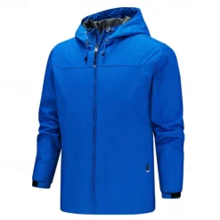 Men's Ski Jacket Outdoor Waterproof Windproof Hoodie Snow Coat Ski Coat Traveling Black Army Green Blue Dark Blue