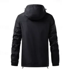 Men's Ski Jacket Outdoor Waterproof Windproof Hoodie Snow Coat Ski Coat Traveling Black Orange Khaki Dark Blue