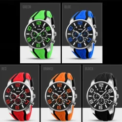 Mens Skmei Stop Watch Luxury Watches Silicone Strap Casual Watches For Men Waterproof Quartz 9128 Clock