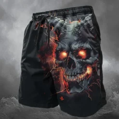 Men's Skull Dragon Skeleton Sweat Pants Swim Shorts Board Shorts Mid Waist Vintage Designer Punk & Gothic Casual Holiday Club Designer Clothing Apparel