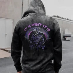 Men's Skull Graphic Prints Skeleton Hoodie Hoodies Sweatshirt Streetwear Designer Long Sleeve Hooded Daily Sports Black Print Spring & Fall Designer