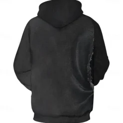 Men's Skull Hoodie Hoodies Sweatshirt Punk Fashion Long Sleeve Crew Neck Black Fall Winter Designer