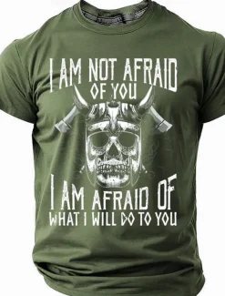 Men's Skull T Shirt Short Sleeve T shirt 3D Print Crew Neck Shirt Gothic Street Dark Party Black Red Blue Summer Spring Clothing Apparel S M L XL XXL XXXL