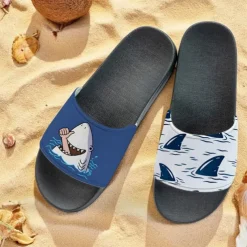 Men's Slide Sandals with Goose and Rope Pattern – Comfortable & Stylish Beach - Inspired Style for Men in Summer Beach Trips