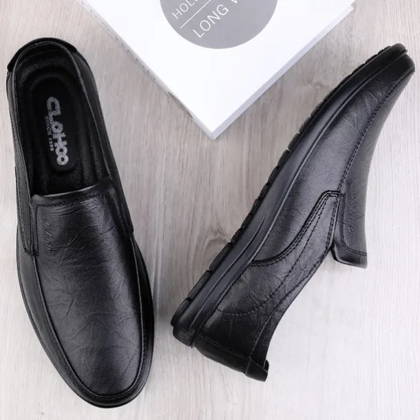 Men's Slip-On Faux Leather Loafers with Lightweight Sole – Comfortable and Stylish for Business, Casual and Daily Wear
