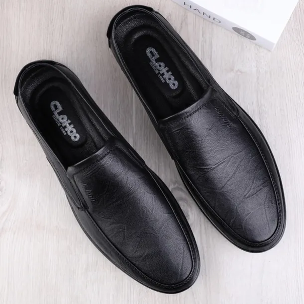 Men's Slip-On Faux Leather Loafers with Lightweight Sole – Comfortable and Stylish for Business, Casual and Daily Wear