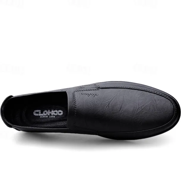 Men's Slip-On Faux Leather Loafers with Lightweight Sole – Comfortable and Stylish for Business, Casual and Daily Wear