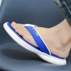 Men's Slippers & Flip-Flops Flat Sandals Flip-Flops Walking Casual Beach Daily EVA Breathable Black Blue Khaki Summer