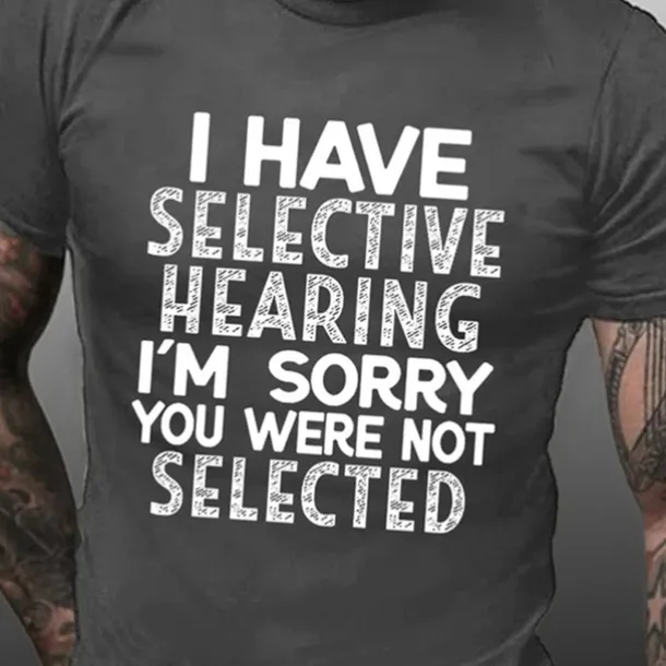 Men's Slogan T Shirt Casual Style Cotton Short Sleeve Graphic Shirt Blue-Green Black Wine Comfortable Tee Vacation Holiday Fashion Designer Clothing