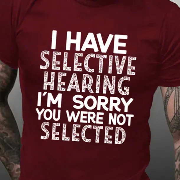 Men's Slogan T Shirt Casual Style Cotton Short Sleeve Graphic Shirt Blue-Green Black Wine Comfortable Tee Vacation Holiday Fashion Designer Clothing